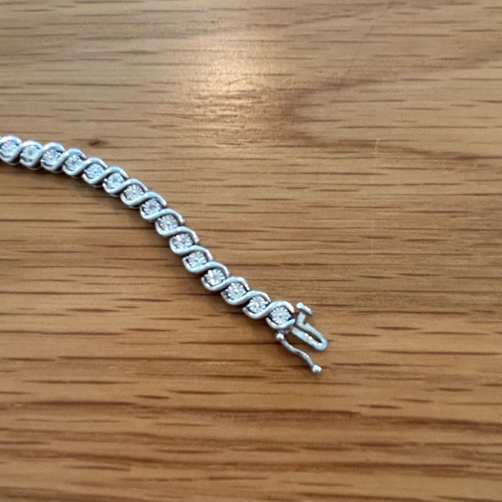 Kay Jewelers Sterling Silver Tennis Bracelet - Picture 5 of 12